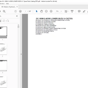 Tadano Crane OC-160M-2-40300 LOWER,ISUZU U-CXZ72Q Parts Manual PDF