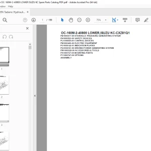 Tadano Crane OC-160M-2-40800 LOWER,ISUZU KC-CXZ81Q1 Parts Manual PDF
