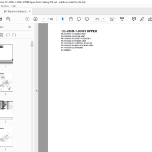 Tadano Crane OC-200M-1-00001 UPPER Parts Manual - PDF DOWNLOAD
