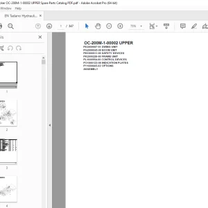 Tadano Crane OC-200M-1-00002 UPPER Parts Manual - PDF DOWNLOAD