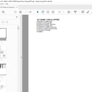 Tadano Crane OC-200M-1-00012 UPPER Parts Manual - PDF DOWNLOAD