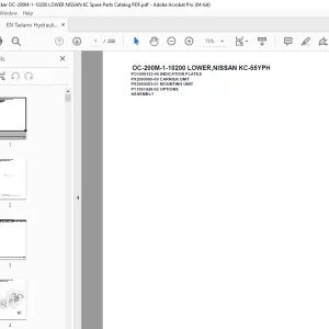 Tadano Crane OC-200M-1-10200 LOWER,NISSAN KC-55YPH Parts Manual PDF