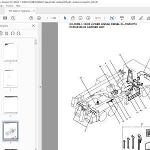 Tadano Crane OC-200M-1-10300 LOWER,NISSAN DIESEL KL-CW55YPH Parts Manual PDF