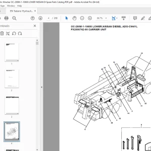 Tadano Crane OC-200M-1-10600 LOWER,NISSAN DIESEL ADG-CW4YL Parts Manual PDF