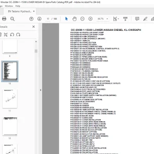 Tadano Crane OC-200M-1-15300 LOWER,NISSAN DIESEL KL-CW55APH Parts Manual PDF
