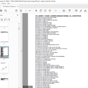 Tadano Crane OC-200M-1-15400 LOWER,NISSAN DIESEL KL-CD55YNHD Parts Manual PDF
