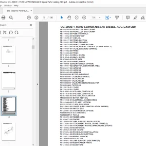 Tadano Crane OC-200M-1-15700 LOWER,NISSAN DIESEL ADG-CX4YLNH Parts Manual PDF