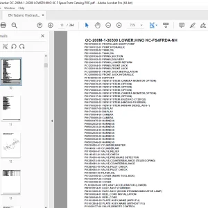 Tadano Crane OC-200M-1-30300 LOWER,HINO KC-FS4FRDA-NH Parts Manual PDF