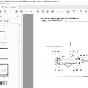 Tadano Crane OC-200M-1-31600 LOWER,HINO LDG-FS1ERBA-RH Parts Manual PDF