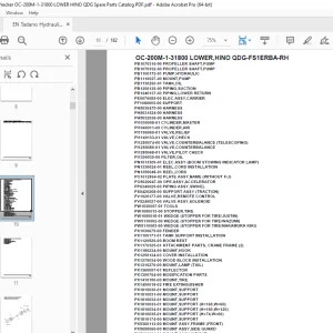 Tadano Crane OC-200M-1-31800 LOWER,HINO QDG-FS1ERBA-RH Parts Manual PDF