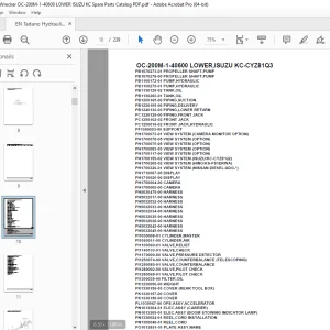 Tadano Crane OC-200M-1-40600 LOWER,ISUZU KC-CYZ81Q3 Parts Manual - PDF