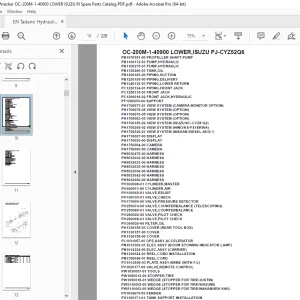 Tadano Crane OC-200M-1-40900 LOWER,ISUZU PJ-CYZ52Q6 Parts Manual PDF
