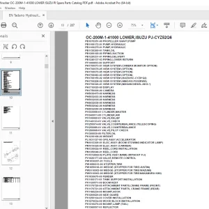 Tadano Crane OC-200M-1-41000 LOWER,ISUZU PJ-CYZ52Q6 Parts Manual PDF