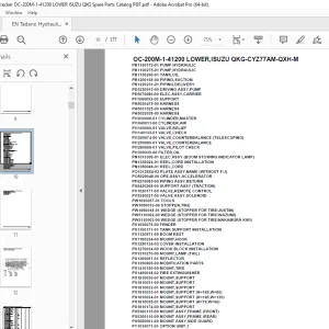 Tadano Crane OC-200M-1-41200 LOWER,ISUZU QKG-CYZ77AM-QXH-M Parts Manual PDF