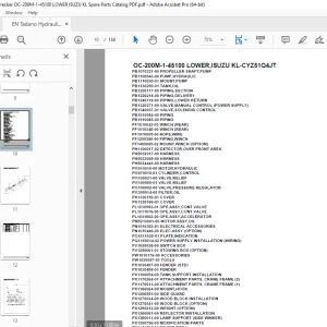 Tadano Crane OC-200M-1-45100 LOWER,ISUZU KL-CYZ51Q4JT Parts Manual PDF