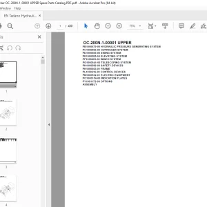 Tadano Crane OC-200N-1-00001 UPPER Parts Manual - PDF DOWNLOAD