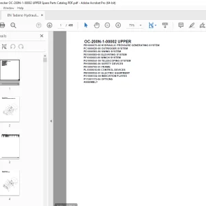 Tadano Crane OC-200N-1-00002 UPPER Parts Manual - PDF DOWNLOAD
