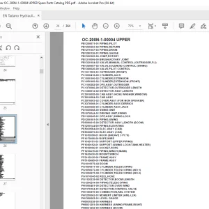Tadano Crane OC-200N-1-00004 UPPER Parts Manual - PDF DOWNLOAD