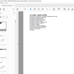 Tadano Crane OC-200N-1-00006 UPPER Parts Manual - PDF DOWNLOAD