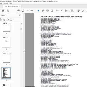 Tadano Crane OC-200N-1-10100 LOWER,NISSAN DIESEL ADG-CW4XLPH Parts Manual - PDF DOWNLOAD