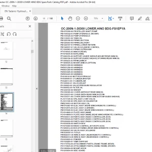 Tadano Crane OC-200N-1-30300 LOWER,HINO BDG-FS1EPYA Parts Manual PDF