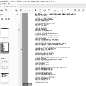 Tadano Crane OC-200N-1-90100 LOWER,SCANIA G440LB6X2*4MLB Parts Manual PDF