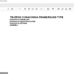 Tadano Crane TM-ZR500 31094010990A FRAMEROUND TYPE Parts Manual - PDF DOWNLOAD