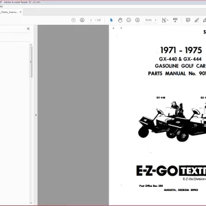 1971-1975 EZGO Car GX-440 GX-444 Gasoline Golf Car Parts Manual 9014 - PDF