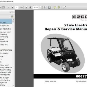 1992 EZGO RXV ELECTRIC SERVICE & REPAIR MANUAL 611103  - PDF DOWNLOAD