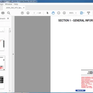 2009 Arctic Cat ATV 250 Utility/DVX 300 Service Manual - PDF DOWNLOAD