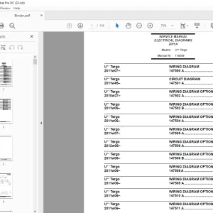 Atlet Forklift U Tergo ELECTRICAL WIRING DIAGRAM MANUAL 2011A - PDF DOWNLOAD