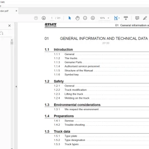 Atlet Forklift U Tergo Series Service Manual 2013B - PDF DOWNLOAD