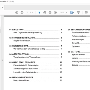 Atlet Forklift UHX Tergo Series Instruction Manual - PDF DOWNLOAD