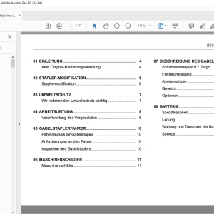 Atlet Forklift ULS Tergo Series ANWEISUNG MANUAL -  PDF DOWNLOAD