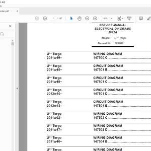 Atlet Forklift ULS Tergo Series ELECTRICAL DIAGRAMS Manual 2012A - PDF DOWNLOAD
