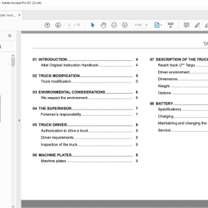 Atlet Forklift ULS Tergo Series Instruction Manual - PDF DOWNLOAD