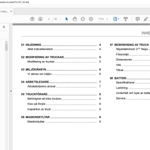 Atlet Forklift UND Tergo Series Instruktionsmanual - PDF DOWNLOAD