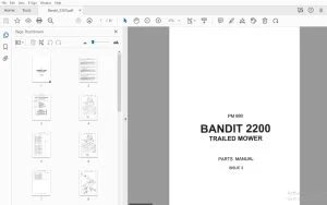 BOMFORD BANDIT 2200 TRAILED MOWER PARTS MANUAL - PDF