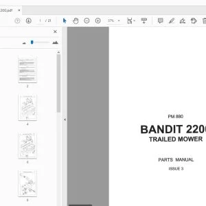 BOMFORD BANDIT 2200 TRAILED MOWER PARTS MANUAL - PDF