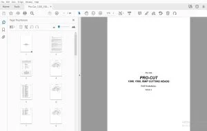 BOMFORD PRO-CUT 1200, 1500, ISMP CUTTING HEADS PARTS MANUAL - PDF