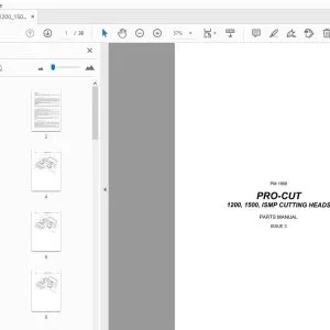 BOMFORD PRO-CUT 1200, 1500, ISMP CUTTING HEADS PARTS MANUAL - PDF
