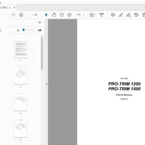 BOMFORD PRO- TRIM 1200 PRO- TRIM 1500 PARTS MANUAL - PDF DOWNLOAD