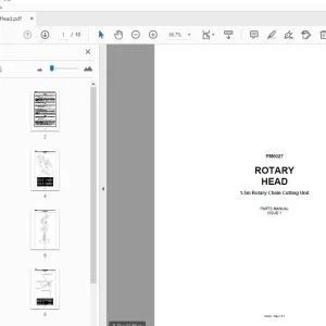 BOMFORD ROTARY HEAD 1.5m Rotary Chain Cutting Unit PARTS MANUAL - PDF