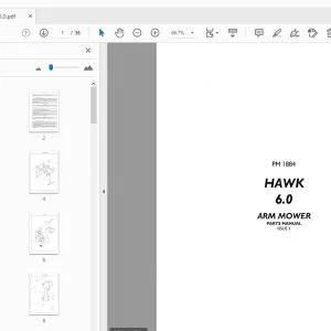 Bomford HAWK 6.0 ARM MOWER Parts Manual - PDF
