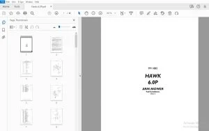 Bomford HAWK 6.0P ARM MOWER Parts Manual - PDF