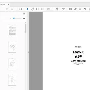 Bomford HAWK 6.0P ARM MOWER Parts Manual - PDF