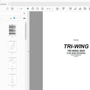Bomford TRI-WING 4600 FLEX WING MOWERS PARTS MANUAL - PDF