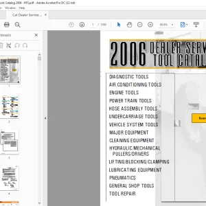 Caterpillar Dealer Service Tool Catalog Manual 2006 - PDF DOWNLOAD
