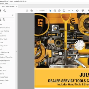 Caterpillar Dealer Service Tools Catalog Includes Hand Tools & Shop Manual - PDF DOWNLOAD