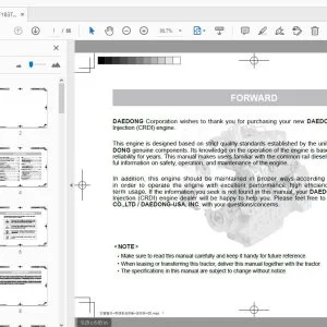 DAEDONG 3F183T Engine Operation & Maintenance Manual - PDF DOWNLOAD
